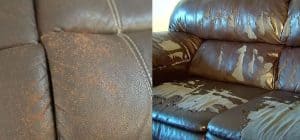 bonded leather couch flaking and peeling durability