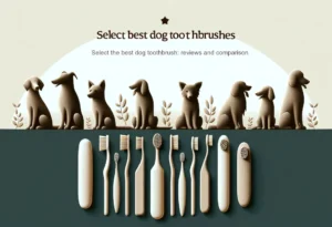 Variety of stylized dog toothbrushes on a clean background