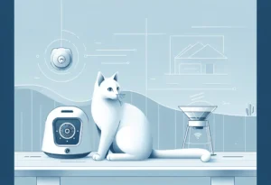 picture of a cat standing next to technological devices