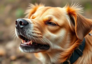 a dog with its mouth open and it's tongue out in the air