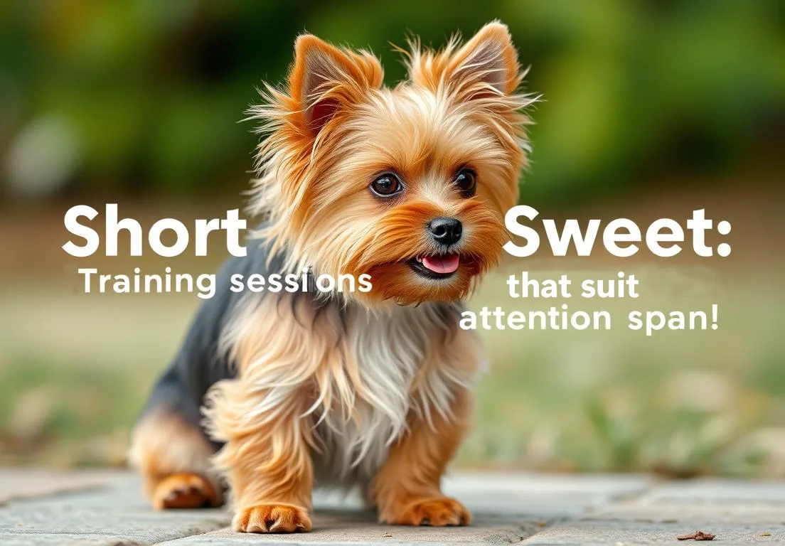 a small dog sitting on top of a stone floor with the words short, sweet, sweet